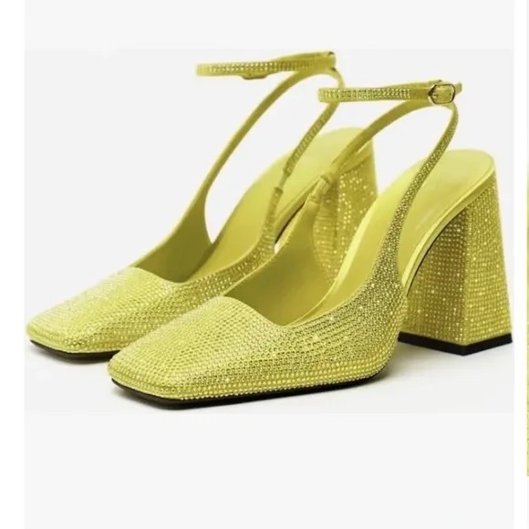 Zara Rhinestone Slingback Size 40 New - Picture 2 of 3